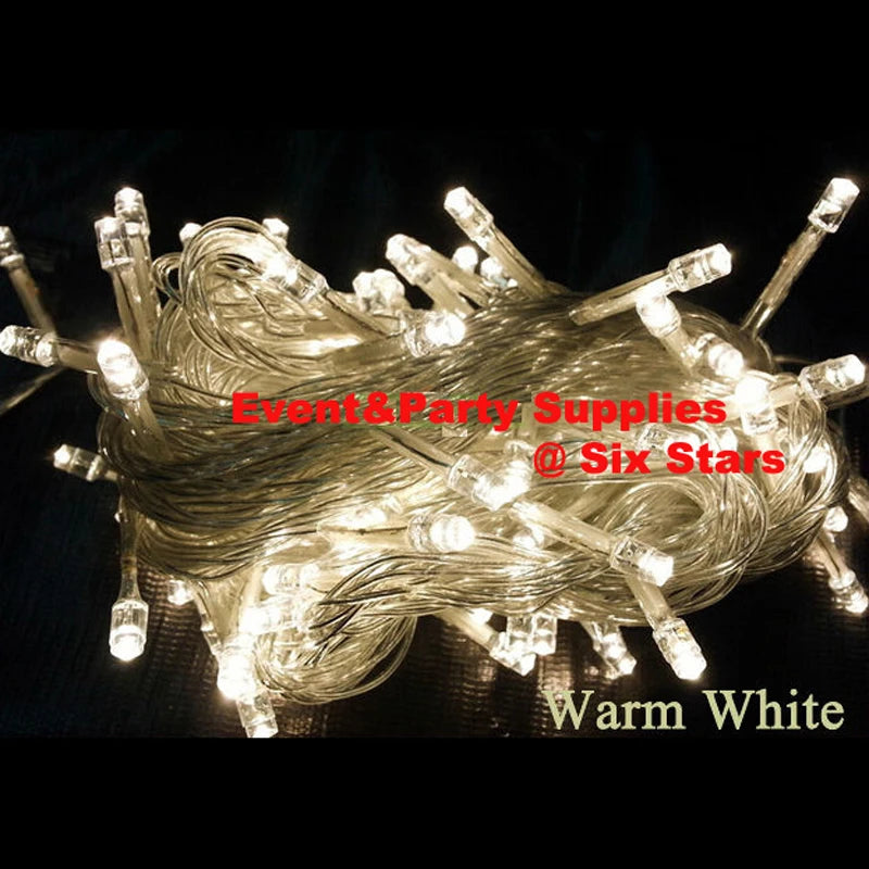 Luzes De Natal 10m 100 Led String Light para Festa de Natal, Casamento, Fada, Decoração