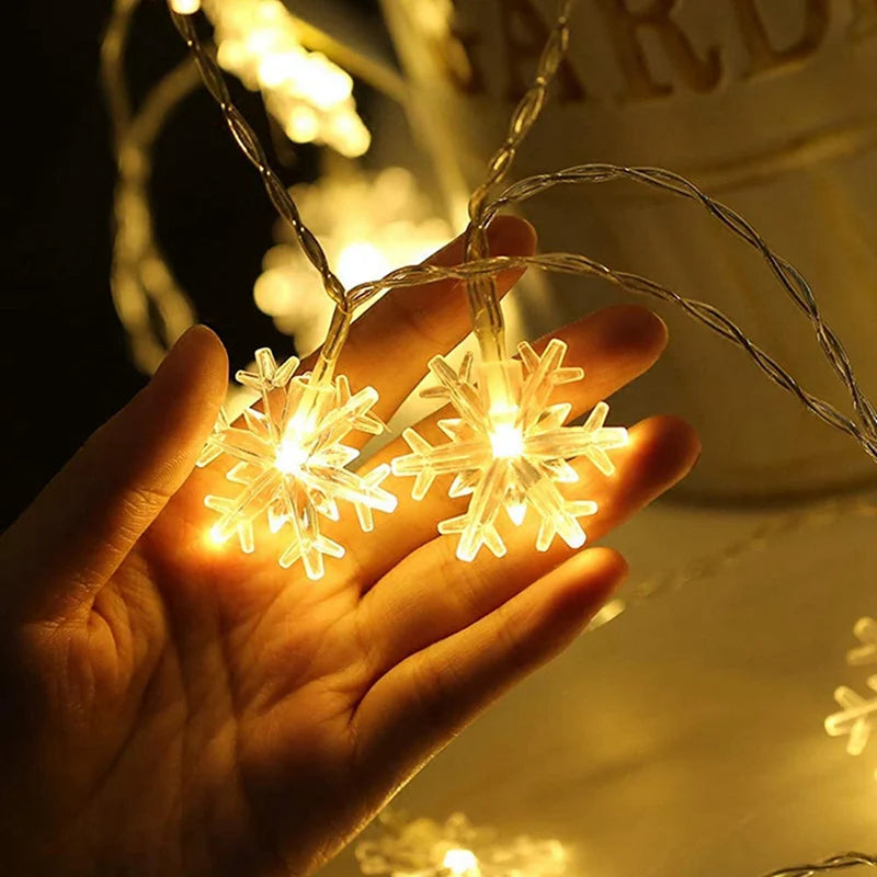 Floco de neve led luz decoração de natal para ser  casa pendurado como decoração da árvore de natal 2024