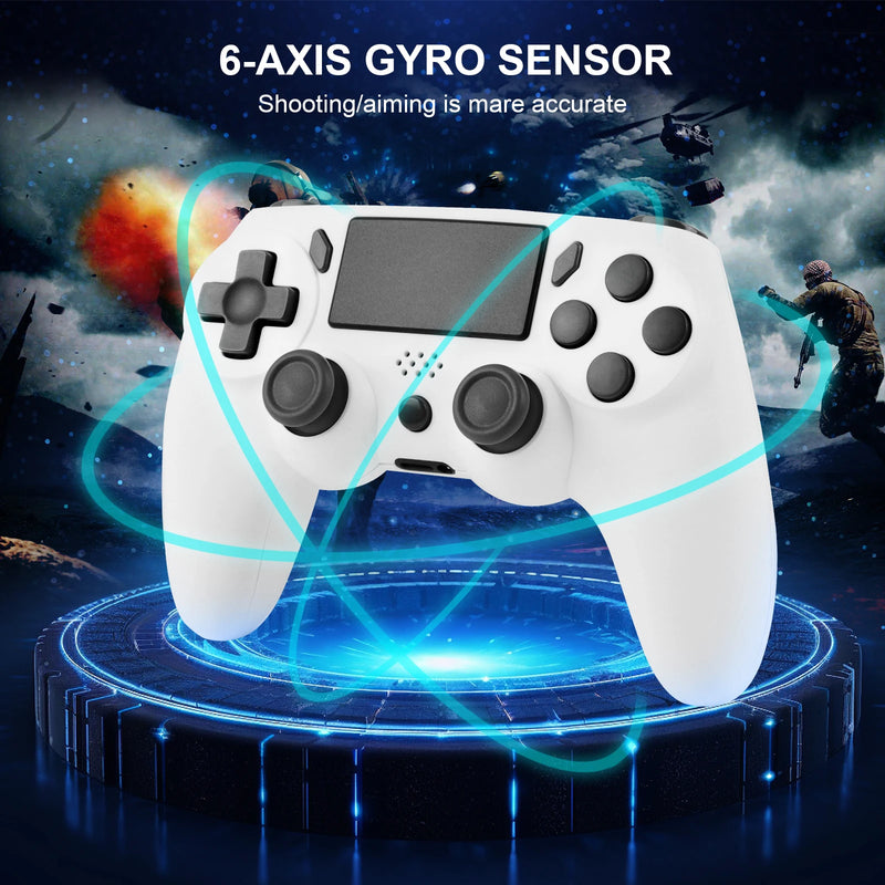 GAMINJA Wireless Gamepad With 6-axis Gyroscope PC Joystick touchpad Dual Vibration For PS4 PS3 PC Multi-function Controller