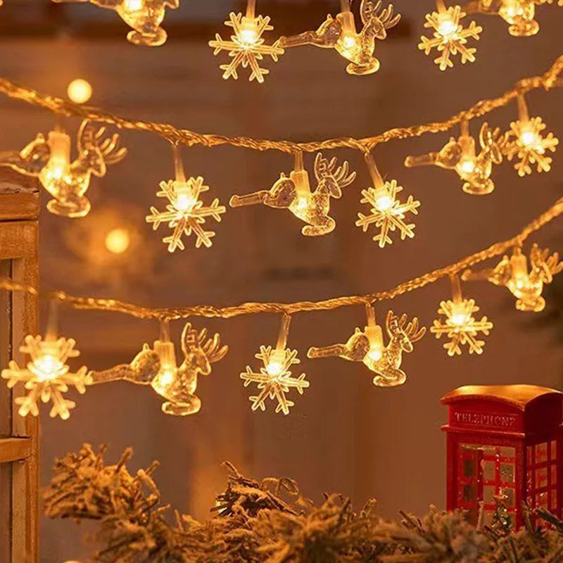 Floco de neve led luz decoração de natal para ser  casa pendurado como decoração da árvore de natal 2024