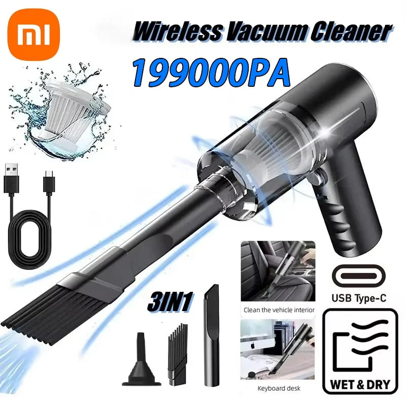 Xiaomi 199000PA  Vacuum Cleaner Portable Wireless Cleaning Machine Strong Suction Handheld Powerful Blower Cleaner for Car Home